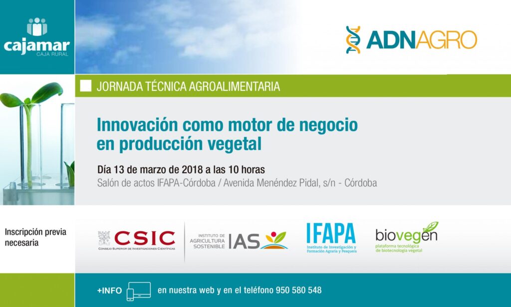 BIOVEGEN, CAJAMAR, IAS-CSIC e IFAPA reúnen a más de 100 expertos para hablar de innovación en producción vegetal