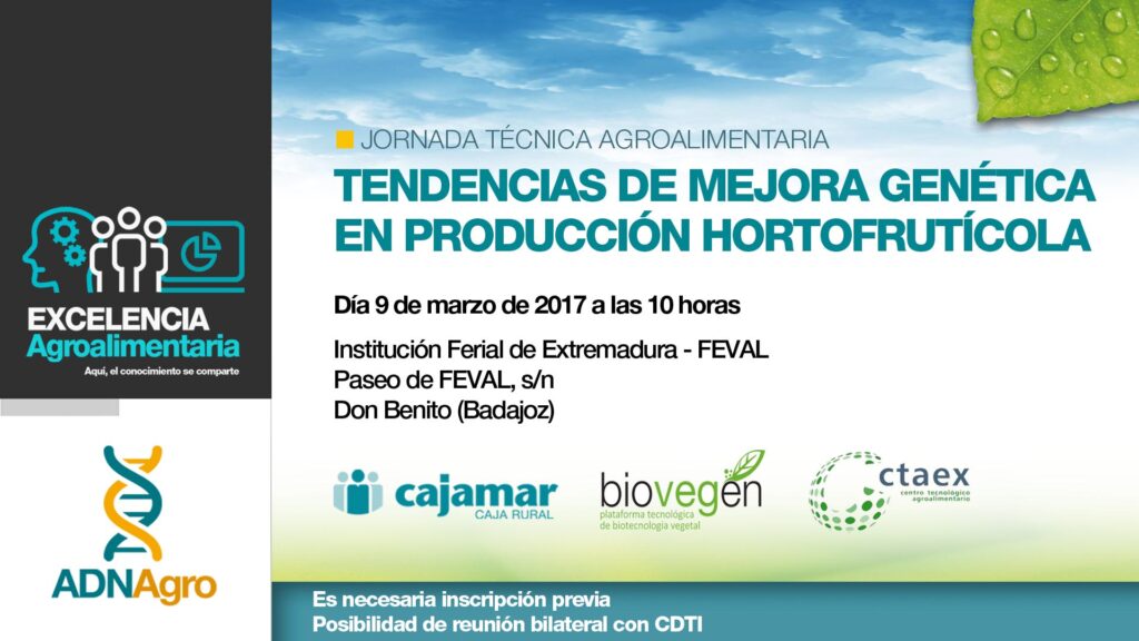 BIOVEGEN, CAJAMAR y CTAEX reúnen a más 40 expertos para hablar de mejora genética en producción vegetal