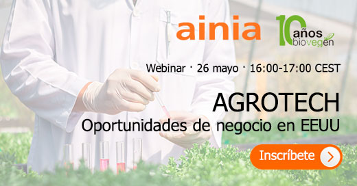 Disponible la grabación del webinar: AGROTECNOLOGÍA, oportunidades de negocio en EEUU