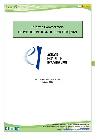 Informe BIOVEGEN. Convocatoria Proyectos Prueba de Concepto 2021