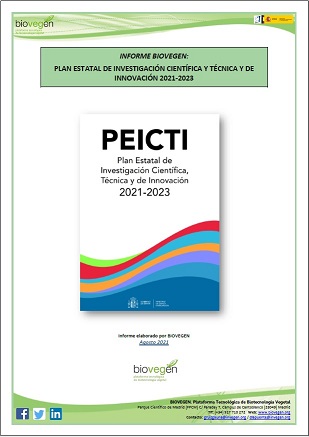 Informe BIOVEGEN. Resumen del Plan Estatal de Investigación Científica, Técnica y de Innovación (PEICTI) 2021-2023
