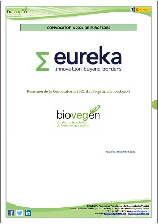 Informe BIOVEGEN. Convocatoria EUROSTARS 2021