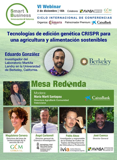 BIOVEGEN asiste al VI webinar de Smart Business: Tecnologías de edición genética CRISPR para una agricultura y alimentación sostenibles