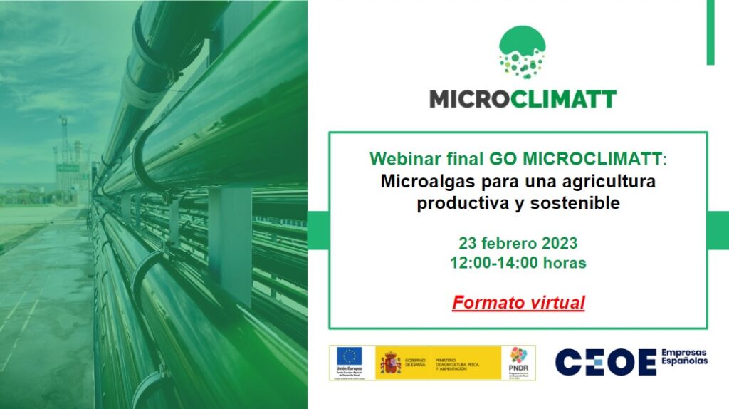 Webinar final GO MICROCLIMATT: Microalgas para una agricultura productiva y sostenible
