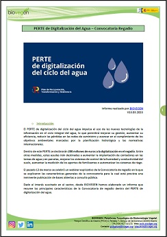 Informe BIOVEGEN. PERTE de Digitalización del Agua – Convocatoria Regadío