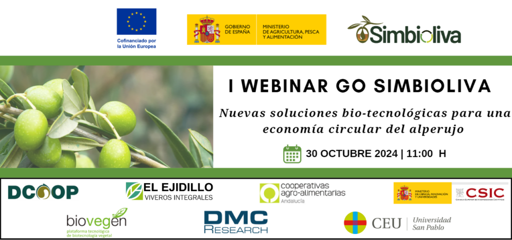 I WEBINAR GO SIMBIOLIVA: nuevas soluciones bio-tecnológicas para una economía circular del alperujo