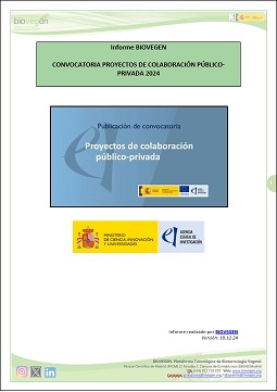 Informe BIOVEGEN. Convocatoria de Proyectos de Colaboración Público-Privada 2024