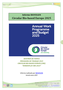 Informe BIOVEGEN. Convocatoria Circular Bio-Based Europe Joint Undertaking (CBE JU) 2025