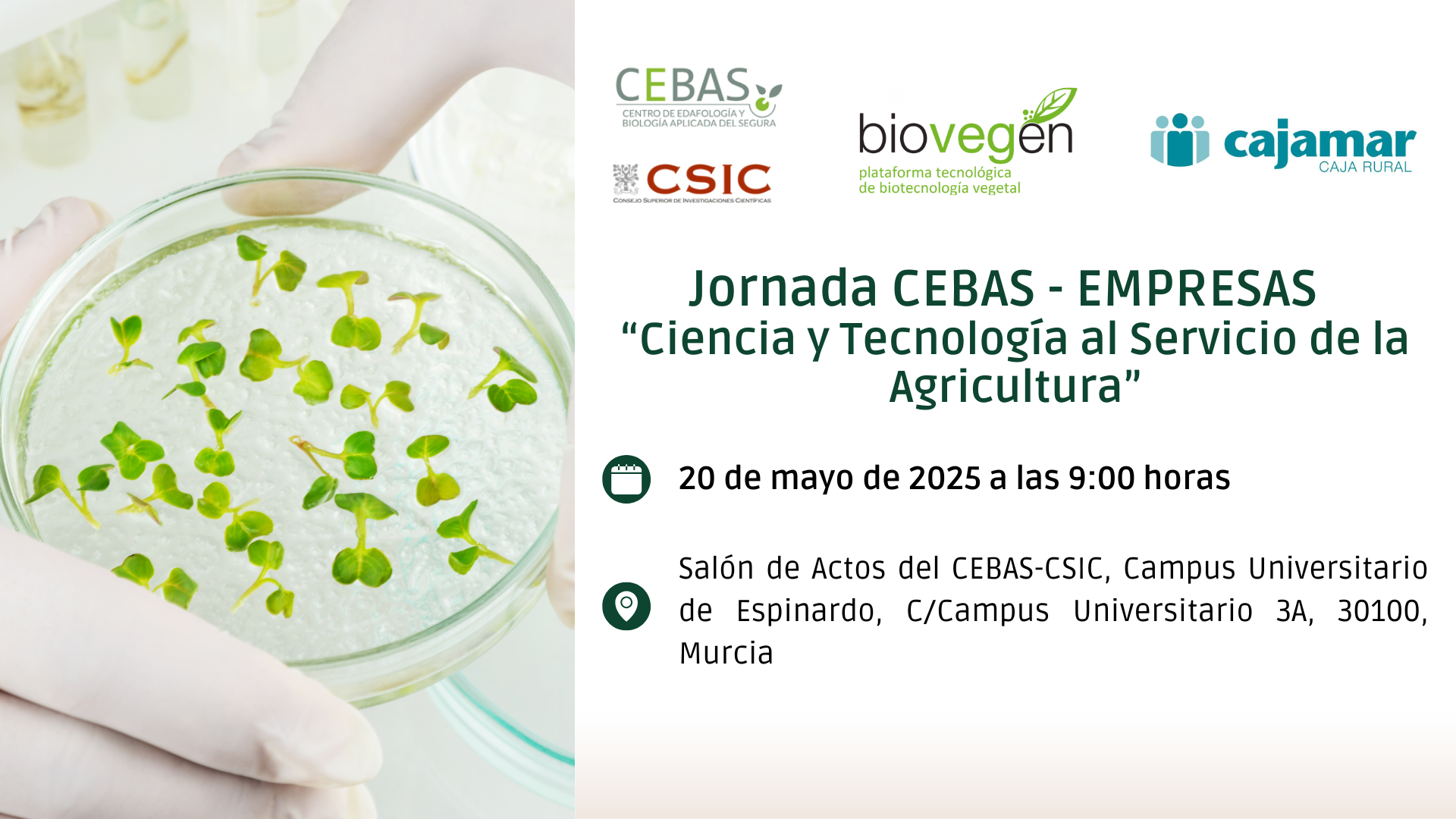 Day “CEBAS-COMPANIES: Science and Technology at the Service of Agriculture”