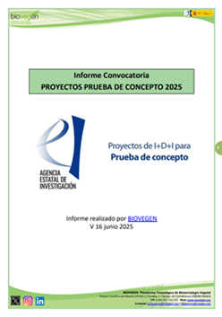 Informe BIOVEGEN. Convocatoria Pruebas de Concepto 2025