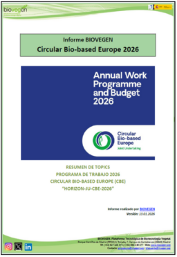 Informe BIOVEGEN. Convocatoria Circular Bio-Based Europe Joint Undertaking (CBE JU) 2026