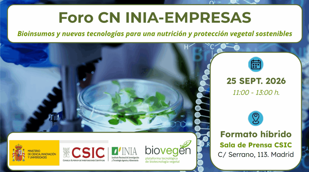 FORUM CN INIA-ENTERPRISES: “Bioinputs and new technologies for sustainable plant nutrition and protection”